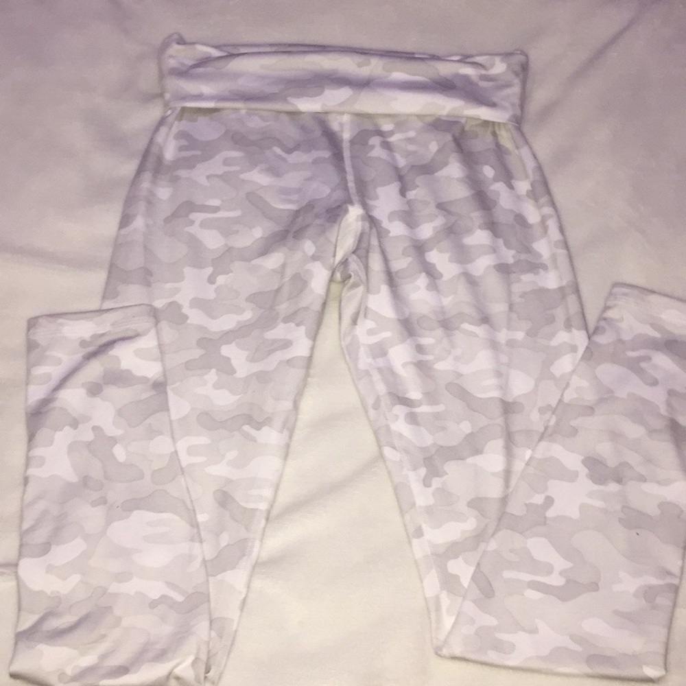 grey and white camo leggings.